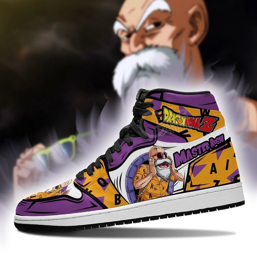 Master Roshi JD1s Sneakers Anime Dragon Ball Shoes, Air Jordan Hightop