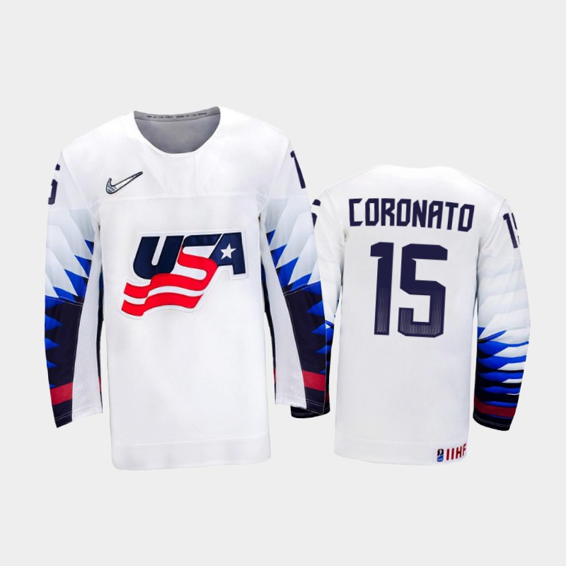 Matt Coronato USA White Home Jersey 2022 IIHF World Junior Championship