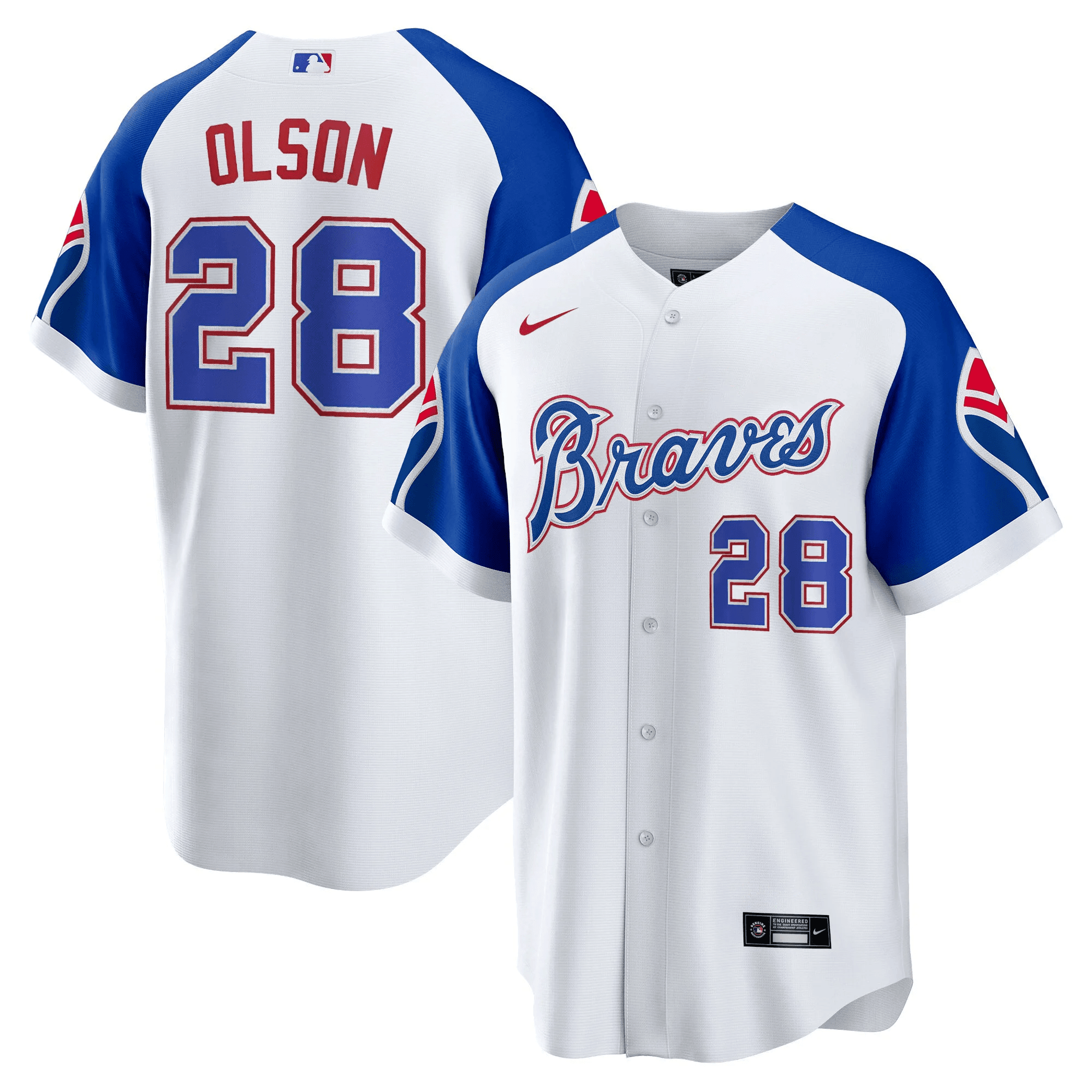 Matt Olson Men's Atlanta Braves Throwback 1974 - 1982 Cool Base 1974 Jersey - All Stitched