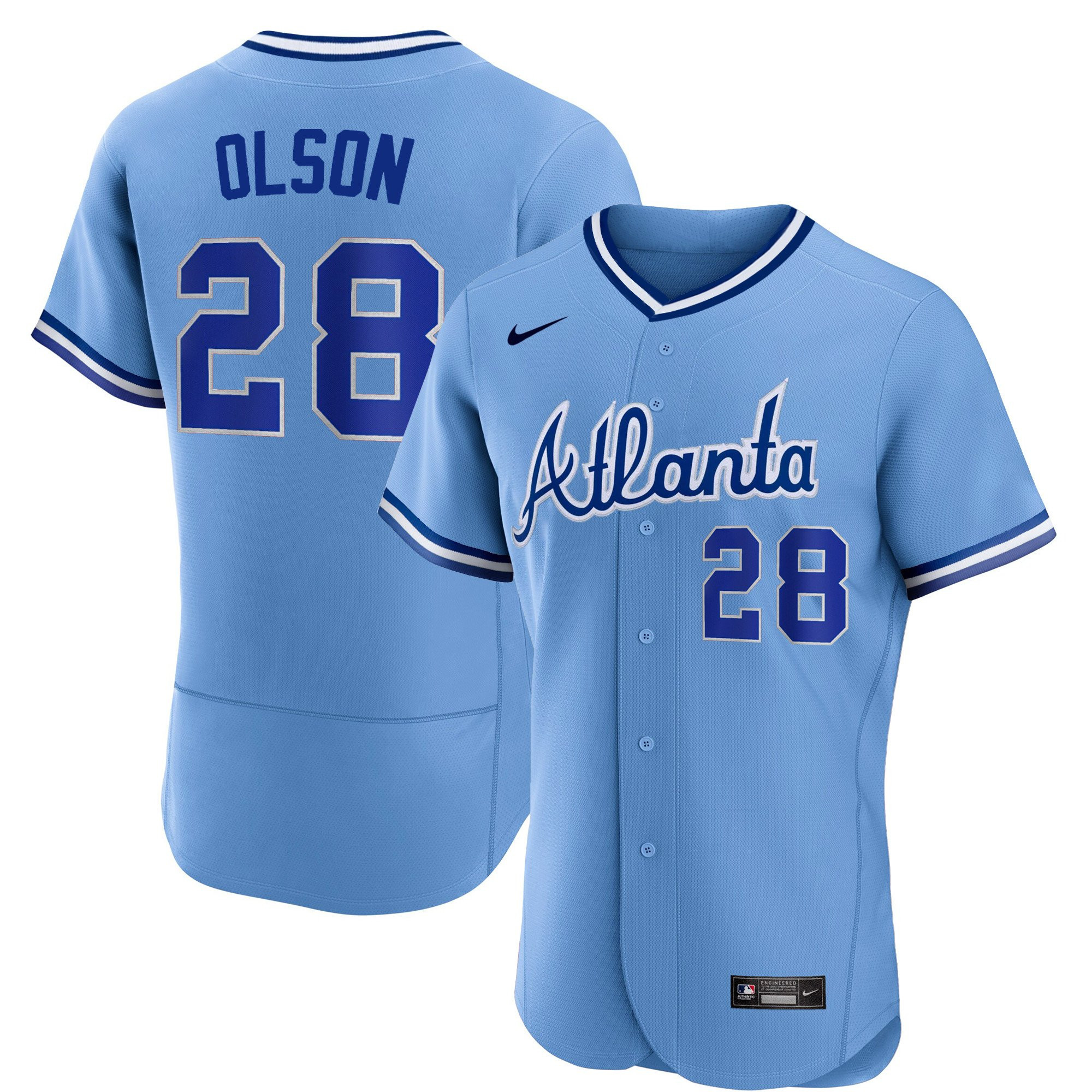 Matt Olson Men's Atlanta Braves Throwback 1974 - 1982 Flex Base 1982 Jersey - All Stitched