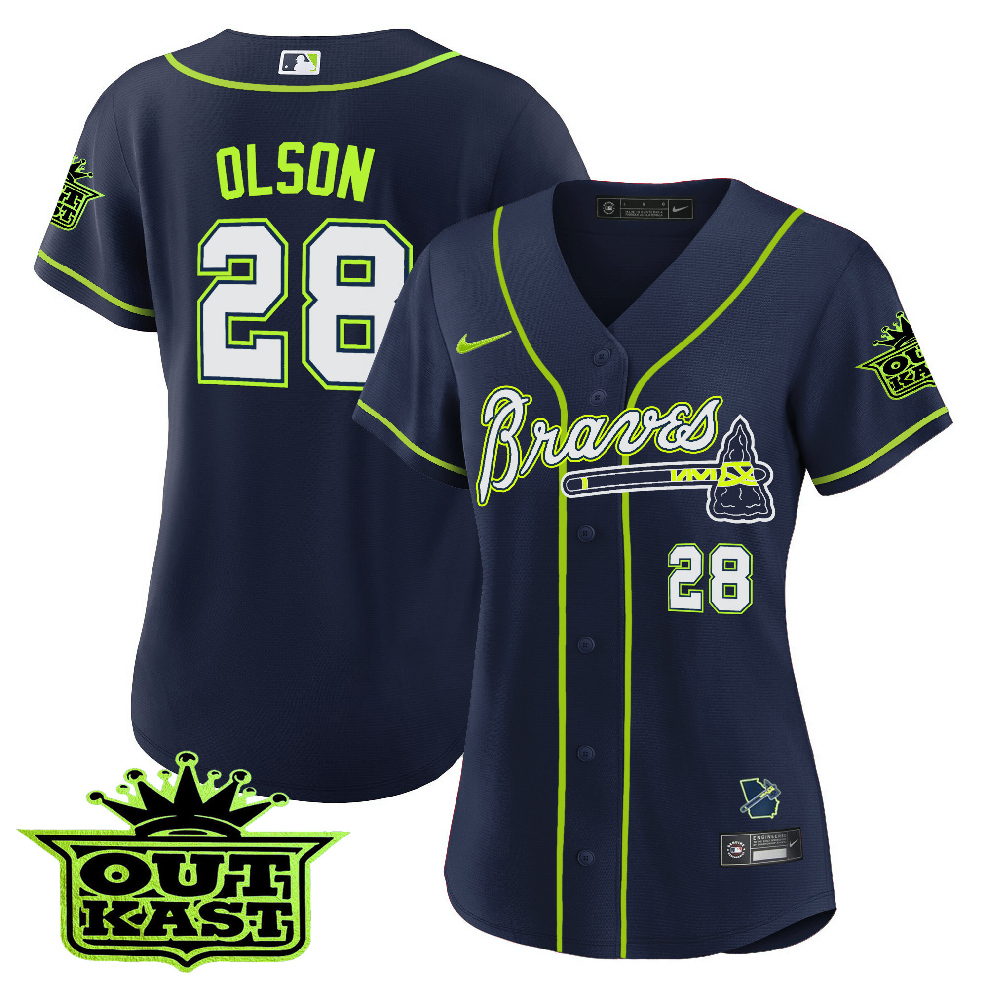 Matt Olson Women's Atlanta Braves Outkast Baseball V2 Atliens Jersey - All Stitched