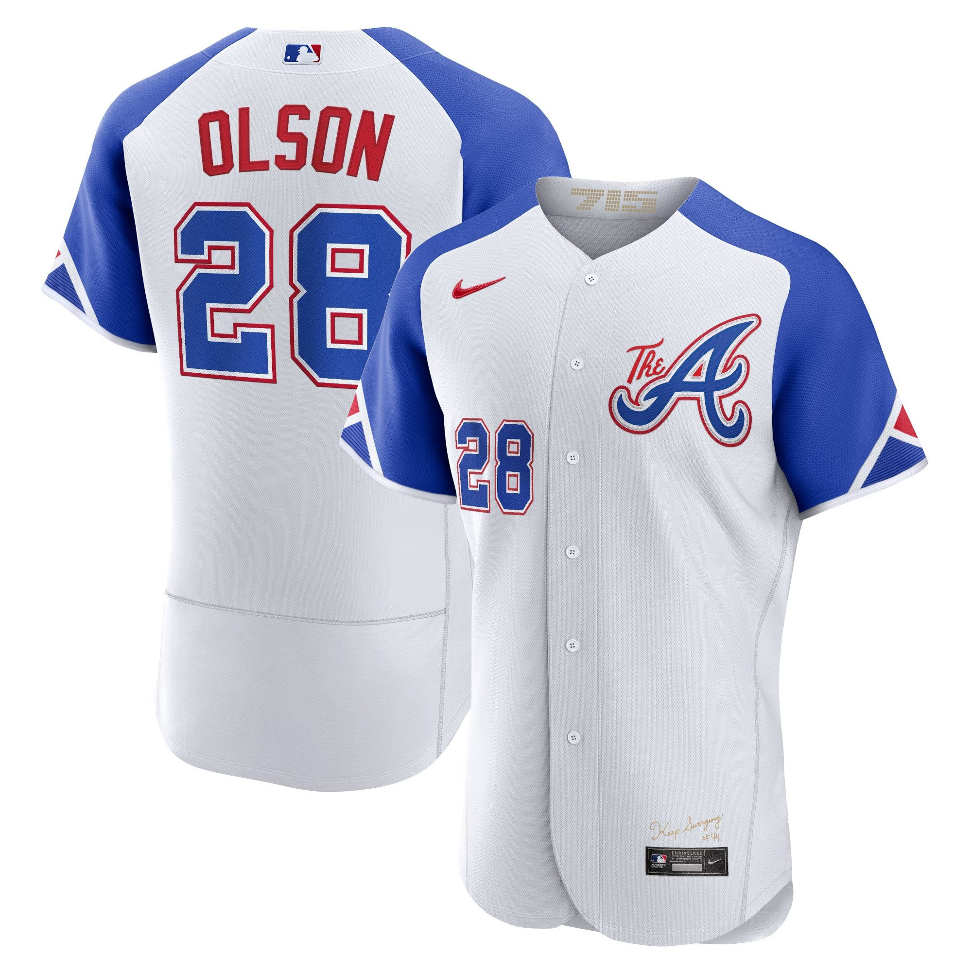 Matt Olson Youth's Atlanta Braves Champions City Connect Gold Flex Base Jersey - All Stitched
