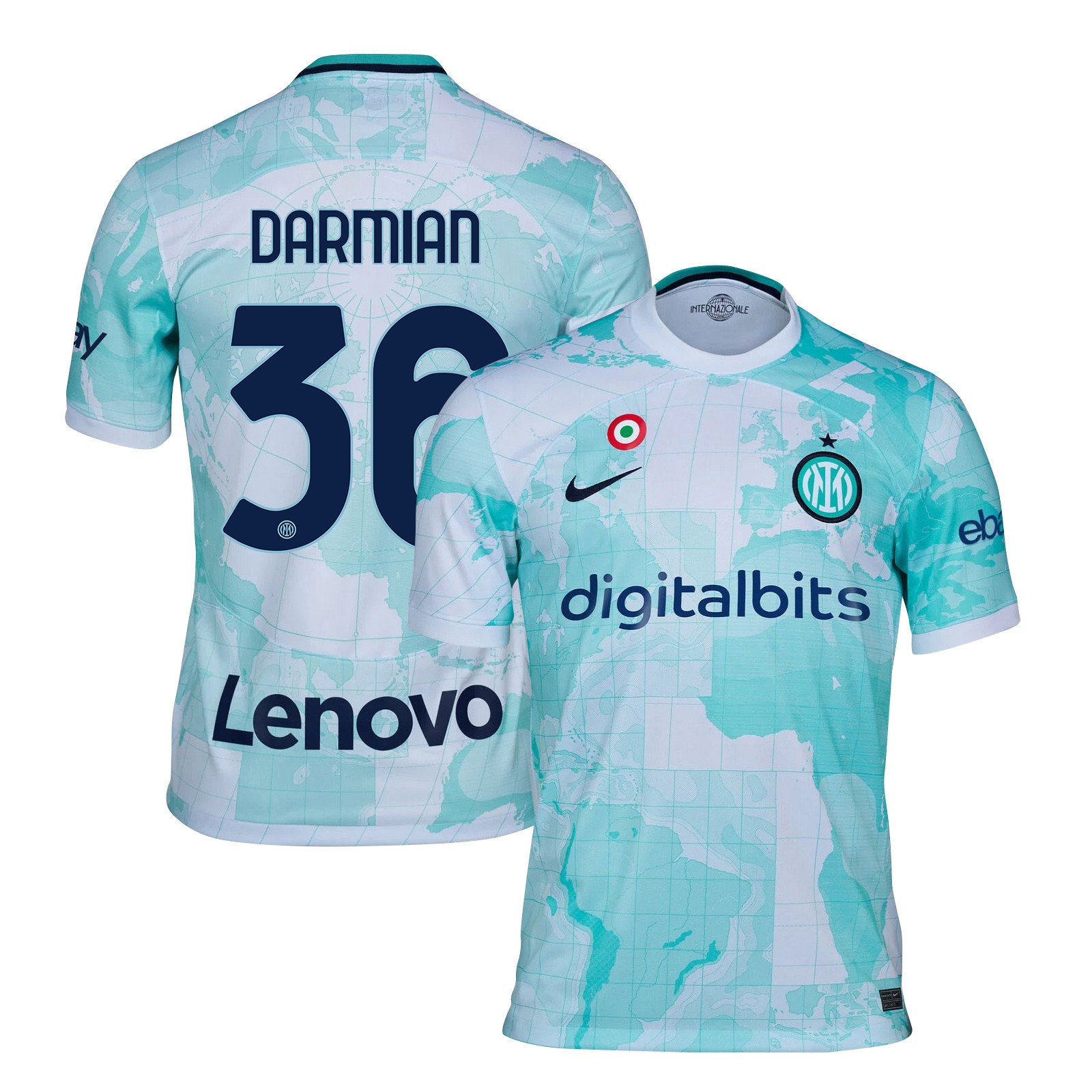 Matteo Darmian 36 Inter Milan 2022/23 Away Men Jersey – Light Green