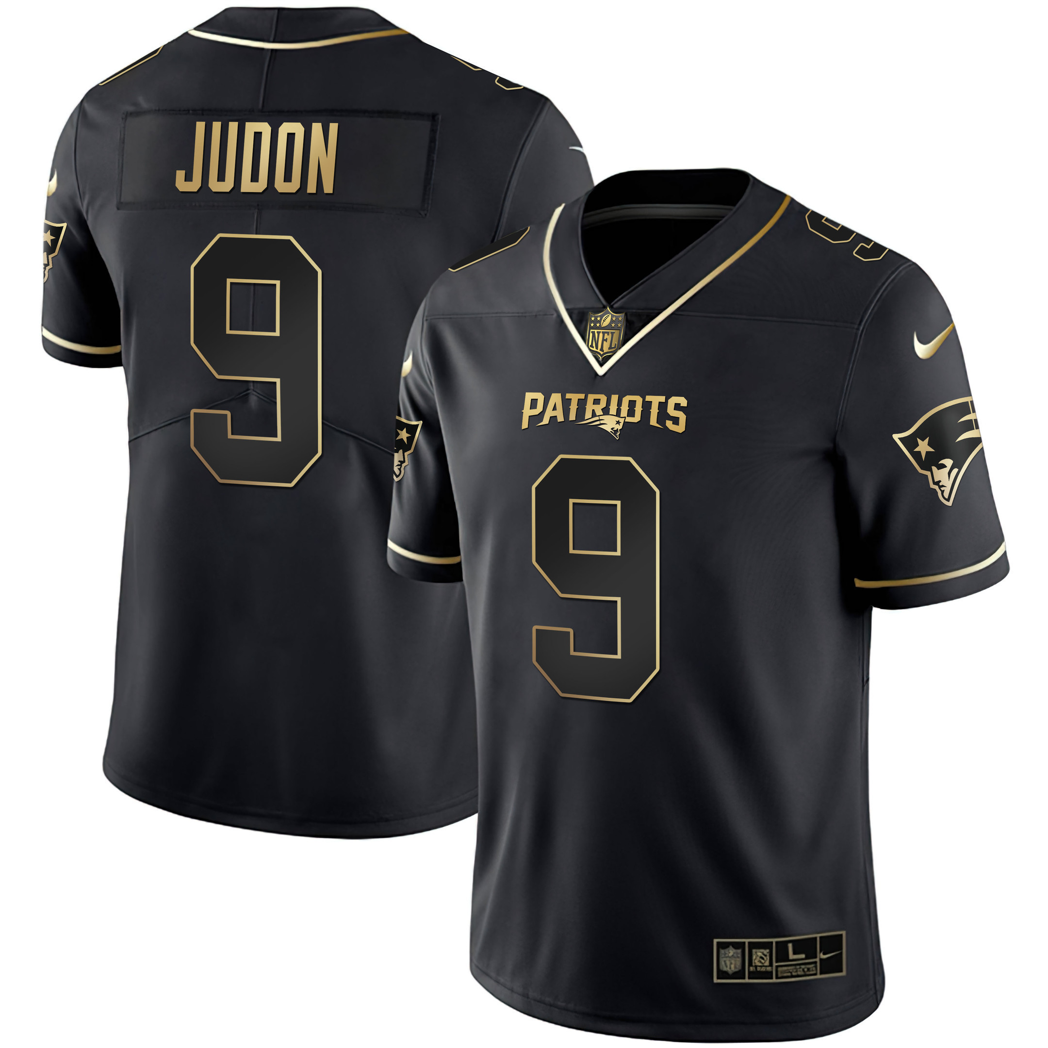 Matthew Judon Men's New England Patriots White Gold & Black Gold Black Gold Jersey - All Stitched 
