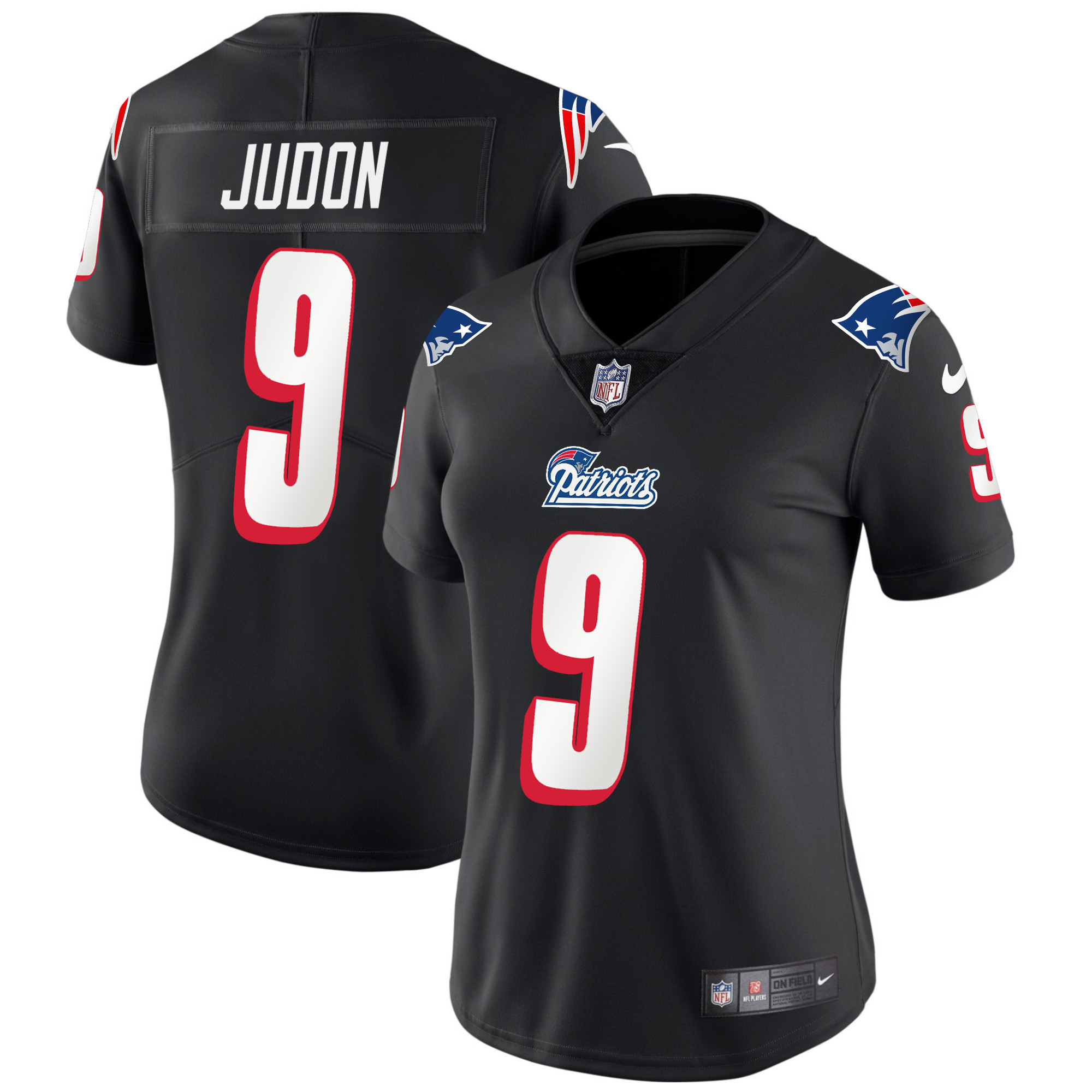 Matthew Judon Women's New England Patriots 1996 Throwback Limited Vapor Black Jersey - All Stitched 