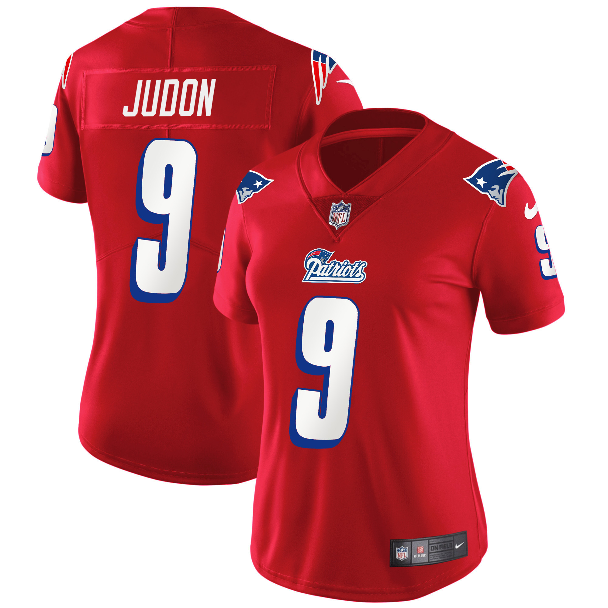 Matthew Judon Women's New England Patriots 1996 Throwback Limited Vapor Red Jersey - All Stitched 