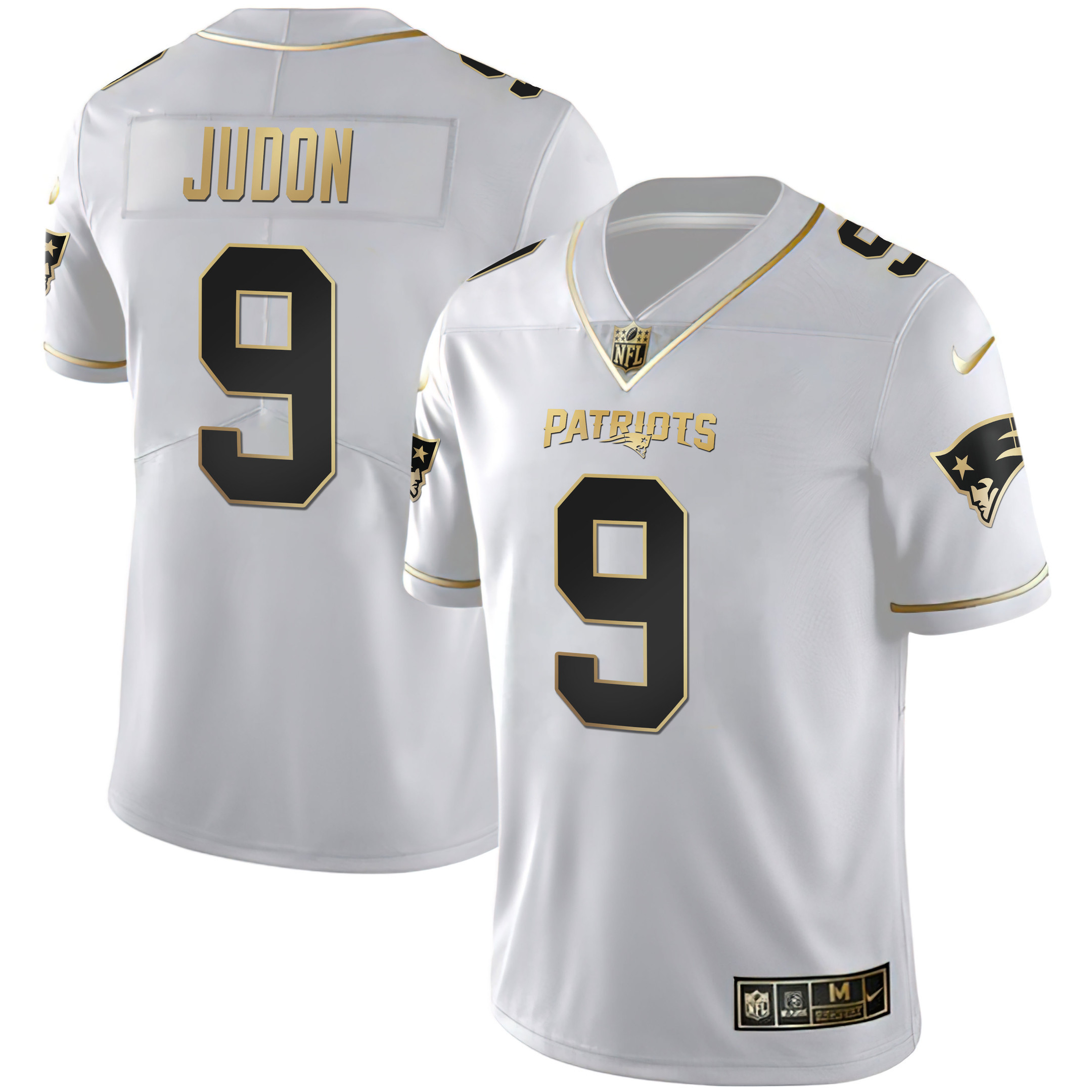 Matthew Judon Women's New England Patriots White Gold & Black Gold White Gold Jersey - All Stitched 
