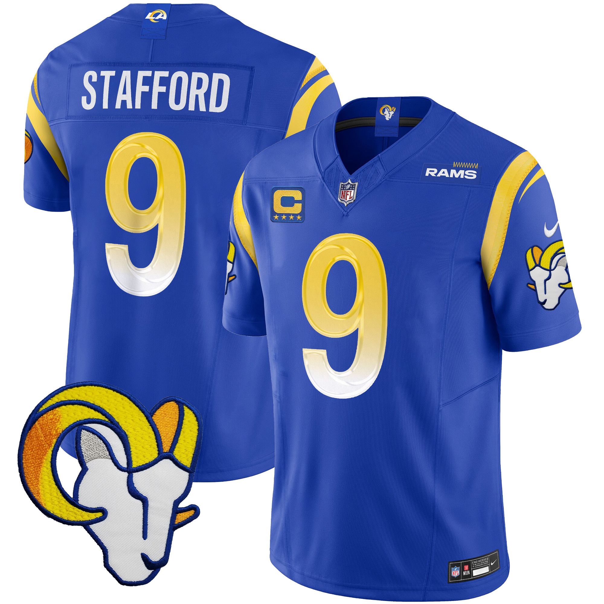 Matthew Stafford Men's Los Angeles Rams Vapor Limited Royal Jersey - All Stitched 