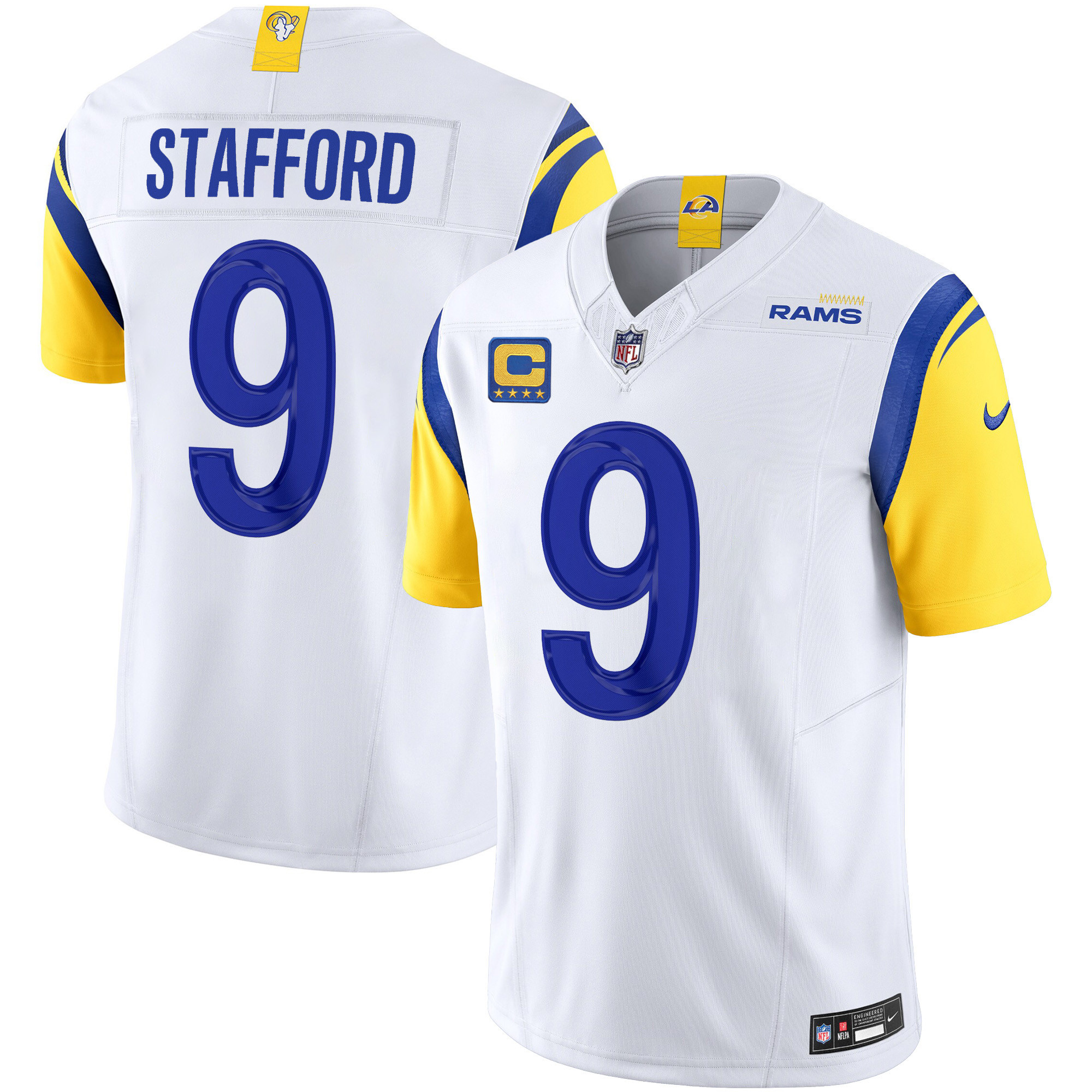 Matthew Stafford Men's Los Angeles Rams Vapor Limited White Jersey - All Stitched 