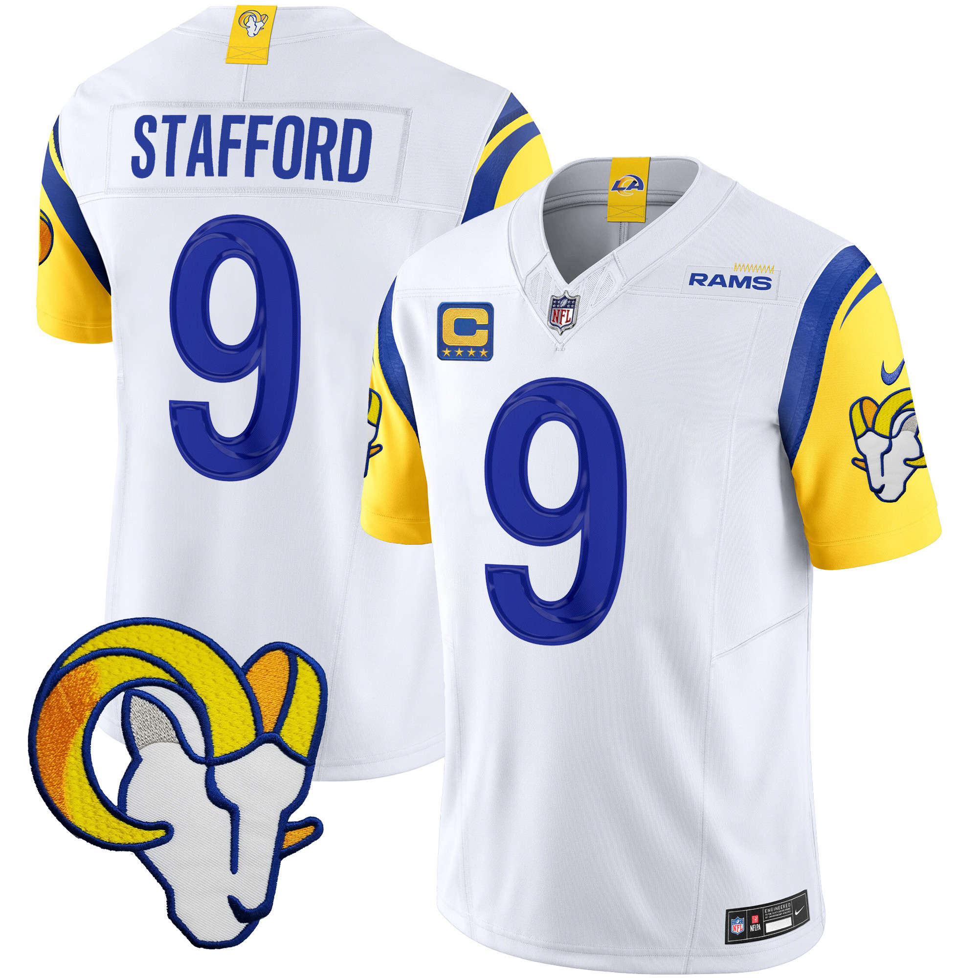 Matthew Stafford Men's Los Angeles Rams Vapor Limited White Jersey - All Stitched 