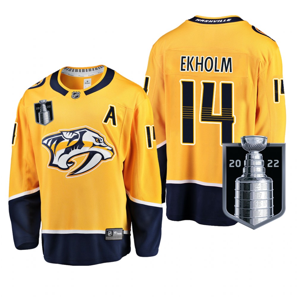 Mattias Ekholm Nashville Predators 2022 Stanley Cup Playoffs Gold Home Jersey