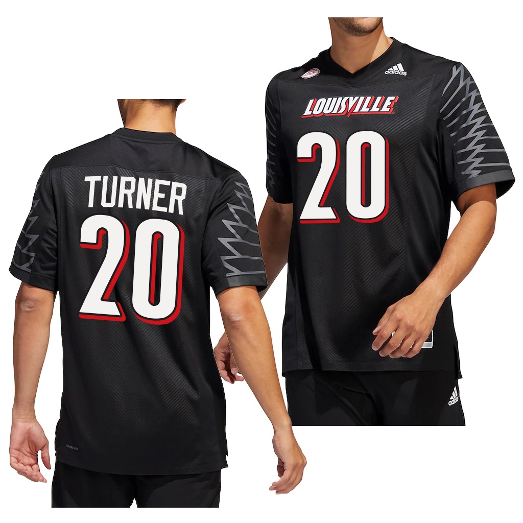 Maurice Turner Louisville Cardinals #20 Black Jersey 2022-23 Premier Men's Uniform