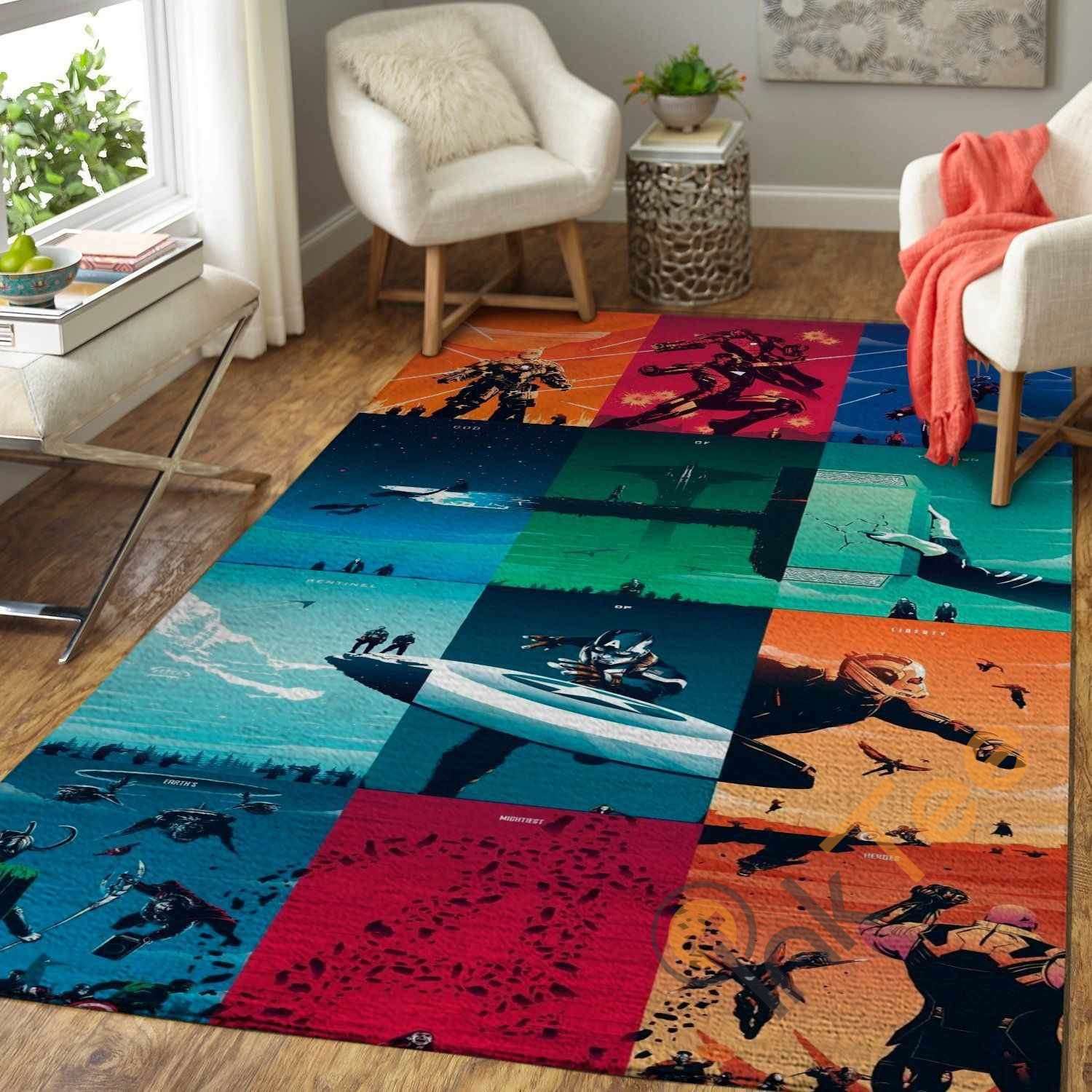 Mavel avengers Area Rectangle Rug