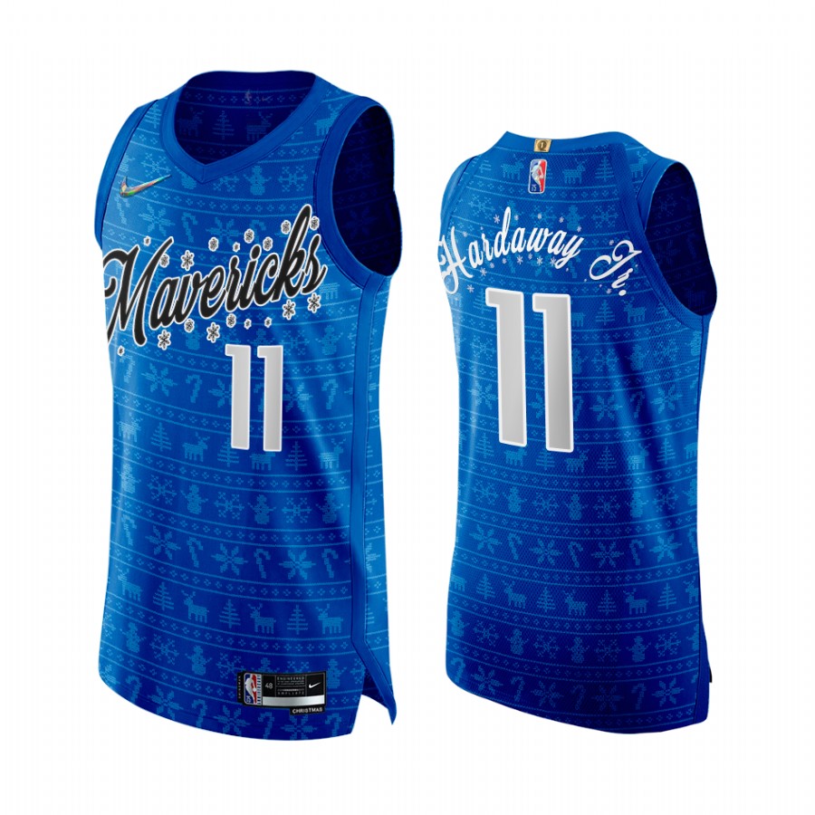 Mavericks #11 Tim Hardaway Jr. Royal Jersey 75th Anniversary Christmas Eve