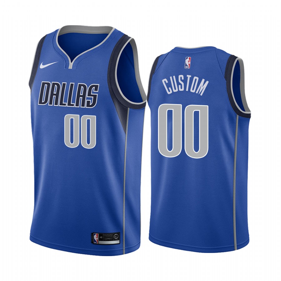 Mavericks Custom #00 Icon Blue Jersey