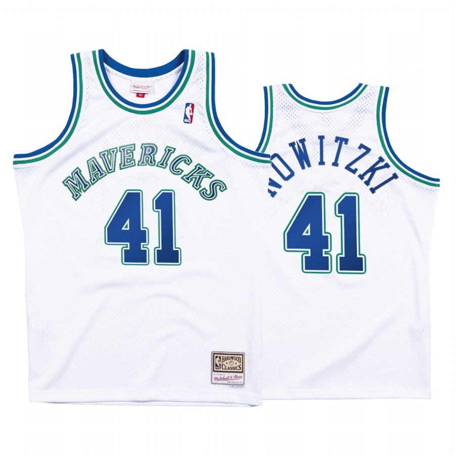 Mavericks Dirk Nowitzki #41 Hardwood Classics Jersey