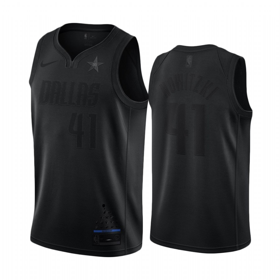 Mavericks Dirk Nowitzki #41 MVP Black Jersey