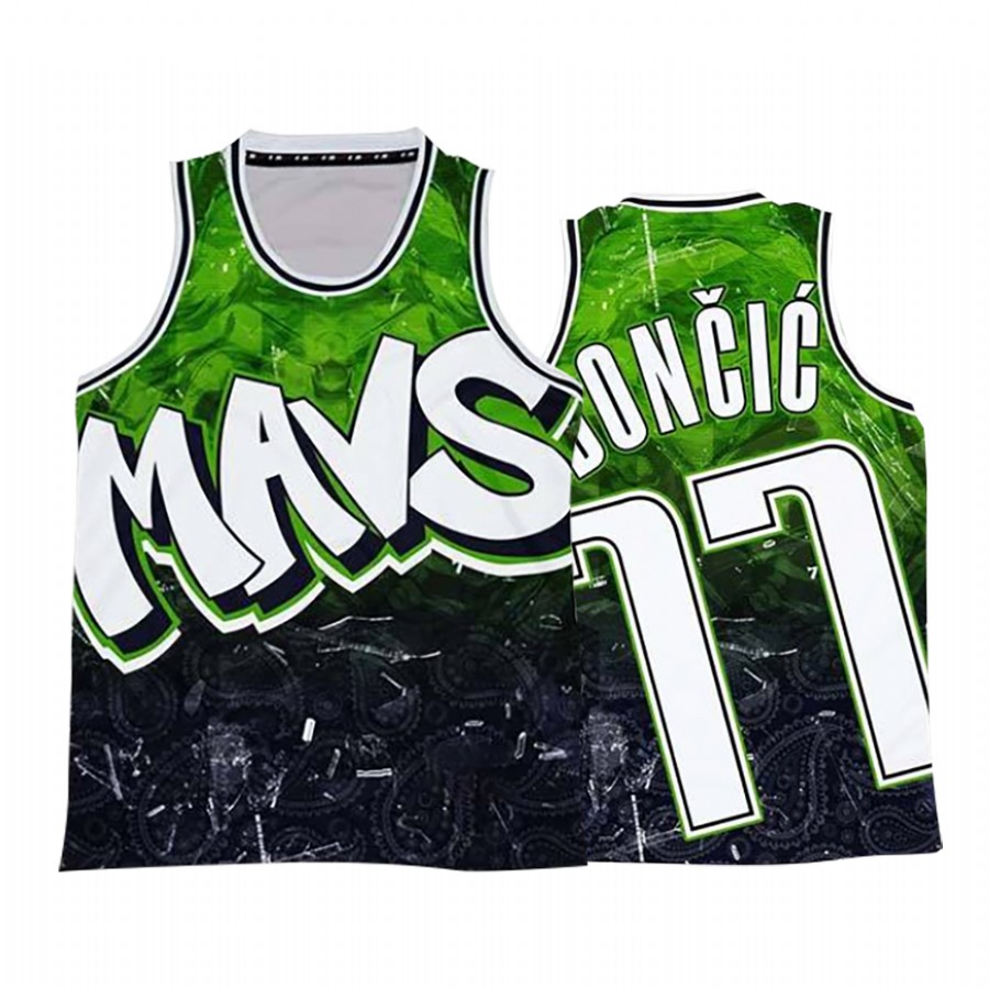 Mavericks Luka Doncic #77 Big Face Fashion Tank Jersey