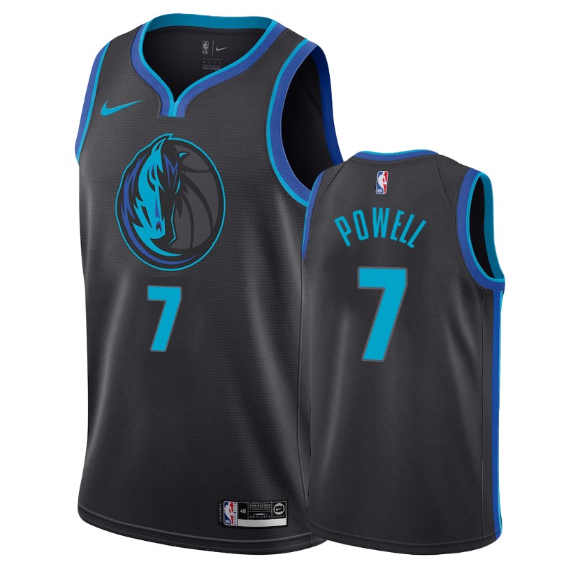 Mavericks Male Dwight Powell #7 2018-19 City Edition Black Jersey