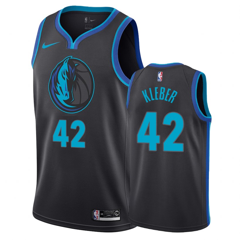 Mavericks Male Maxi Kleber #42 2018-19 City Edition Black Jersey