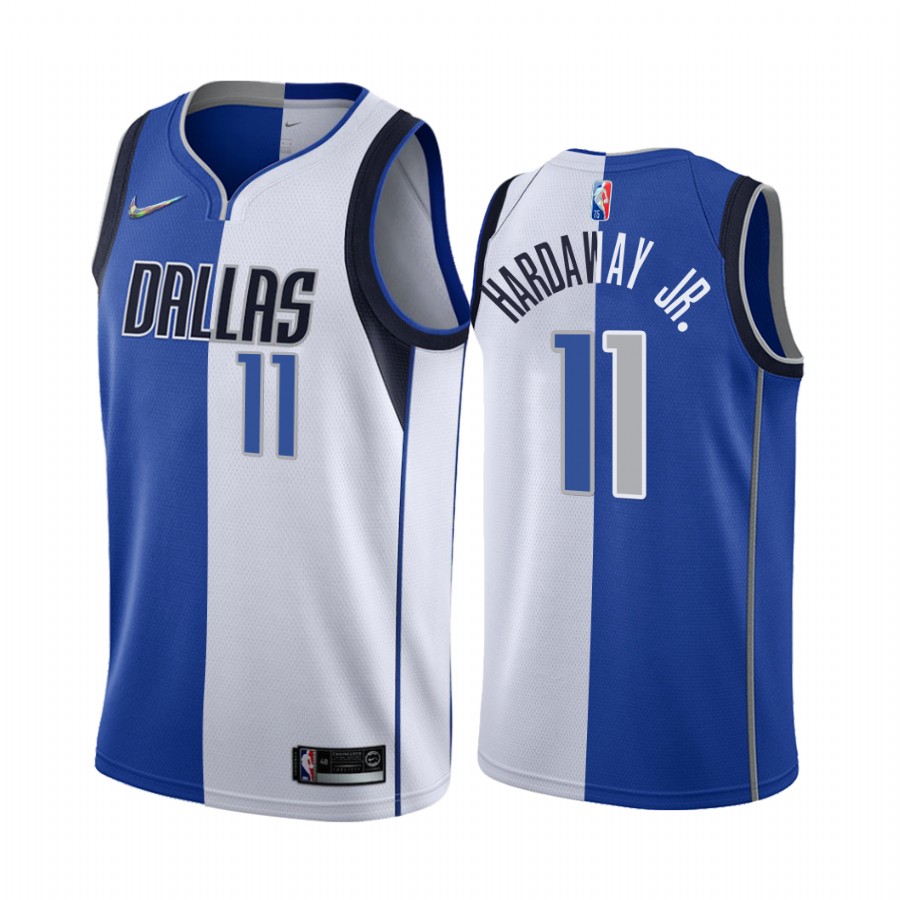 Mavericks Tim Hardaway Jr. 2022 Split Edition White Jersey 75th Diamond Badge
