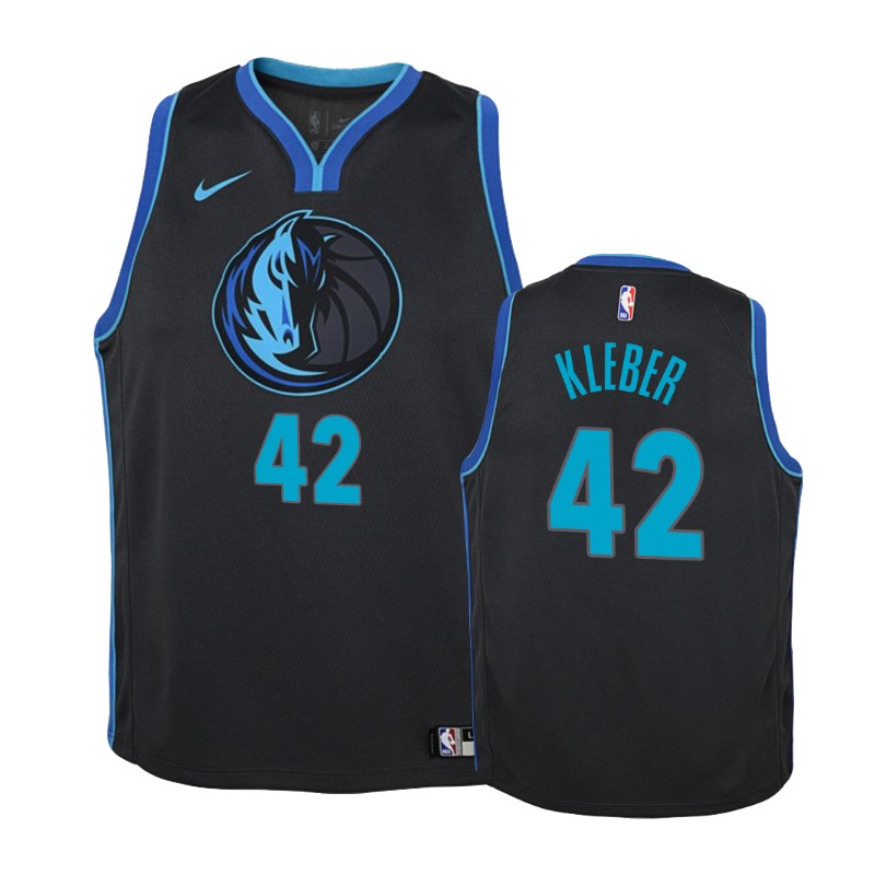 Mavericks Youth Maxi Kleber #42 City Anthracite Jersey