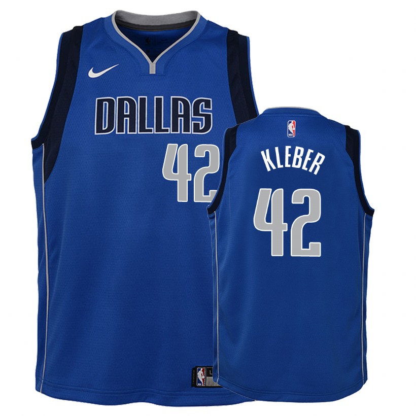 Mavericks Youth Maxi Kleber #42 Icon Blue Jersey