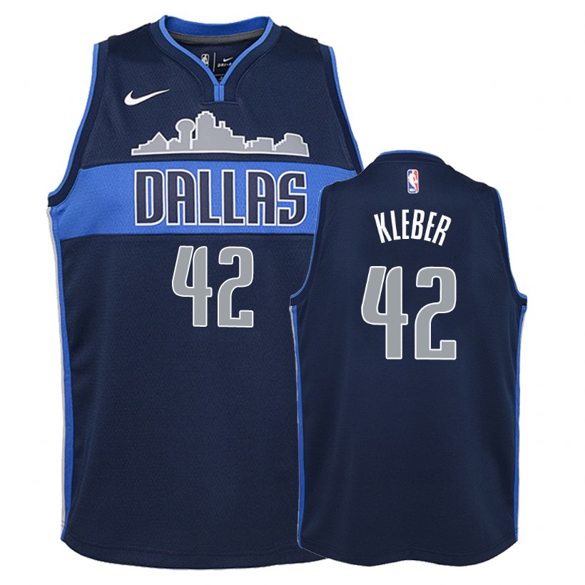 Mavericks Youth Maxi Kleber #42 Statement Navy Jersey