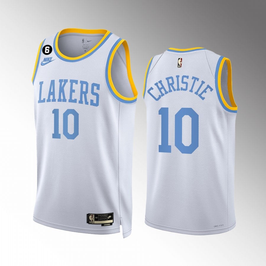 Max Christie 10 2022-23 Los Angeles Lakers White Classic Edition Jersey Swingman