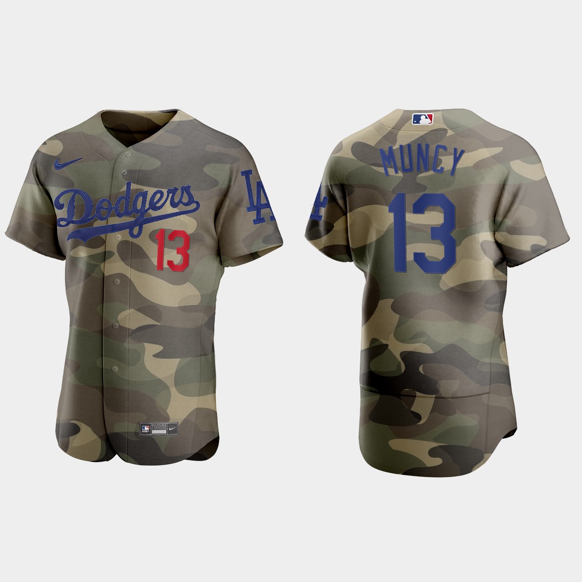 Max Muncy Los Angeles Dodgers 2021 National Armed Forces Day Jersey - Camo