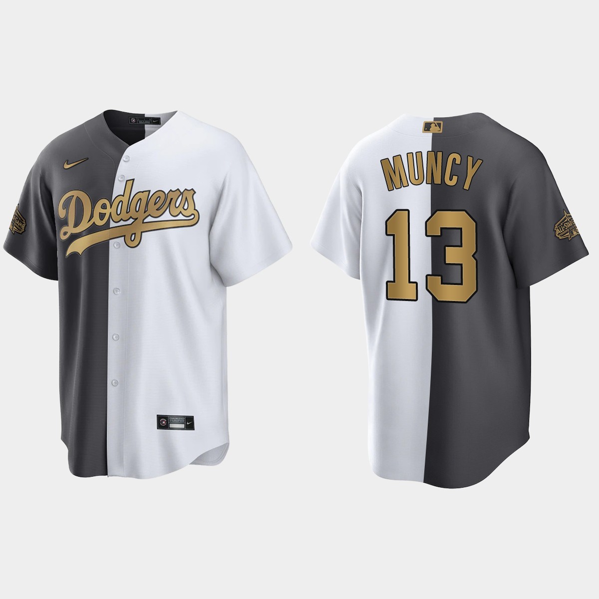 Max Muncy Los Angeles Dodgers 2022 MLB All-Star Game Split Jersey - White Charcoal