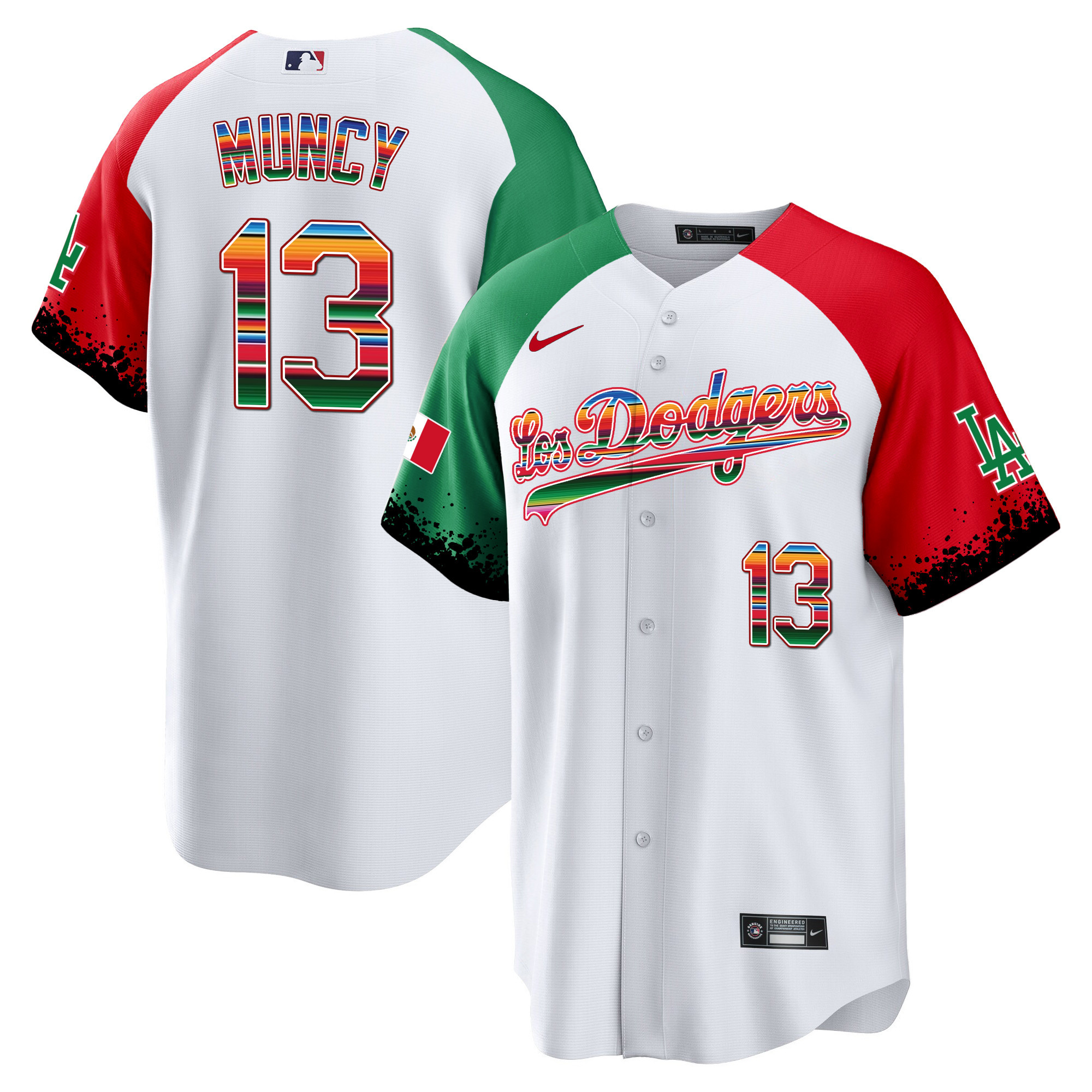 Max Muncy Men's Los Angeles Dodgers Mexico Cool Base City Connect Limited Alternate Jersey - All Stitched