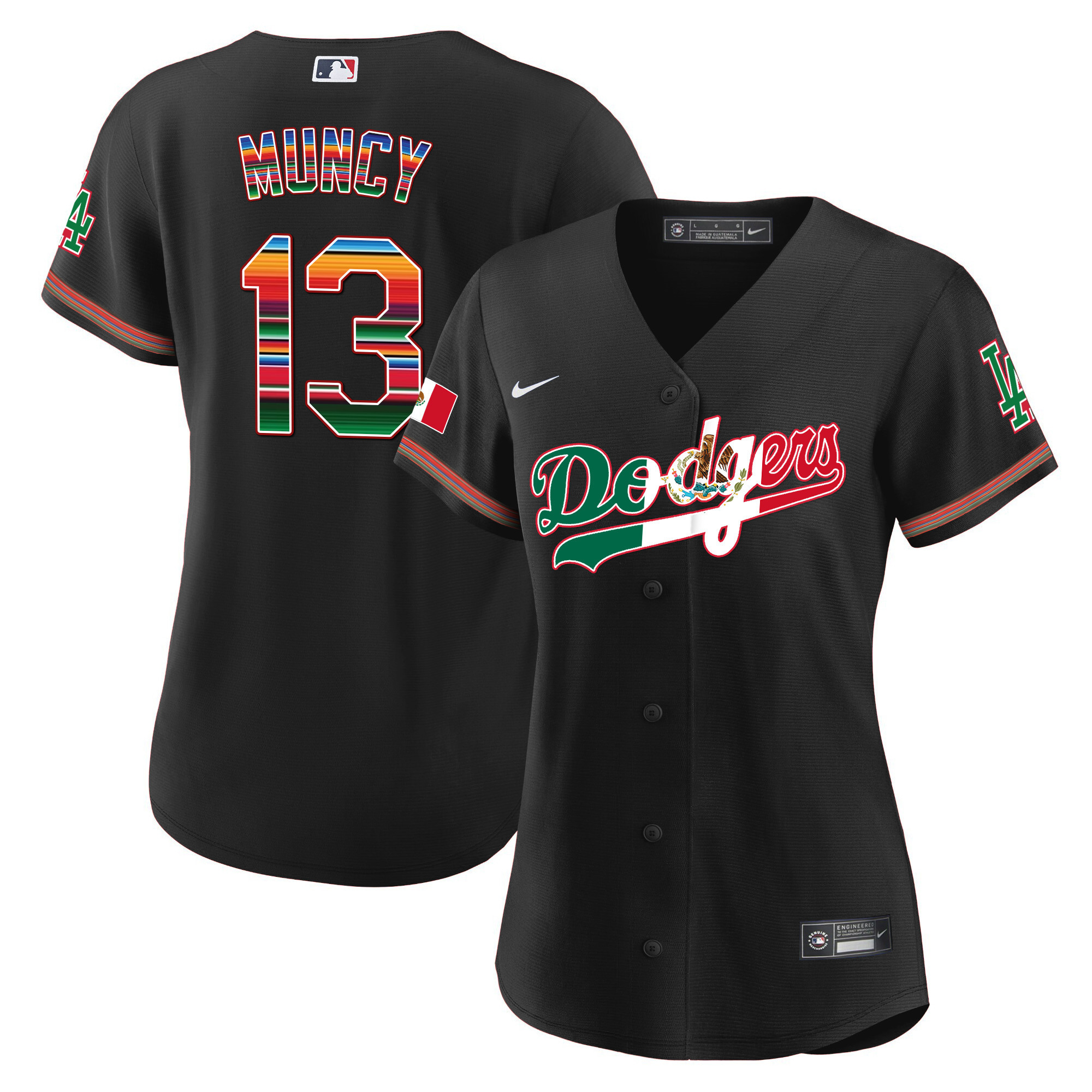 Max Muncy Women's Los Angeles Dodgers Mexico Baseball Limited V4 Black Jersey - All Stitched