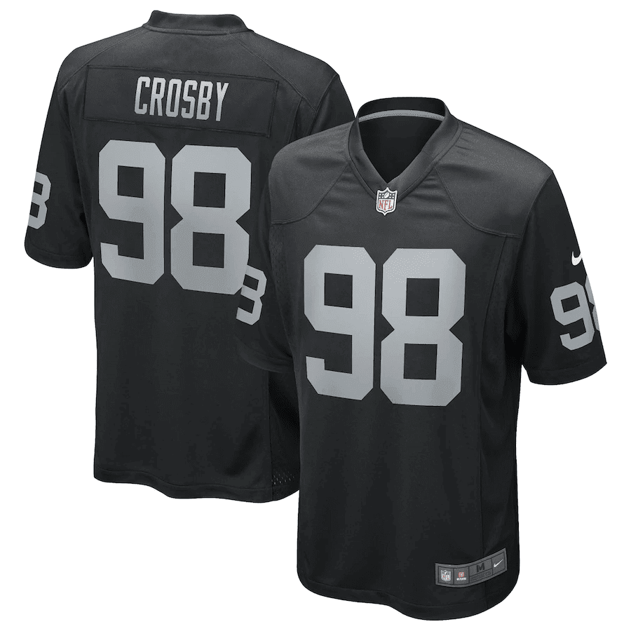 Maxx Crosby Las Vegas Raiders Black Game Black Jersey - All Stitched 