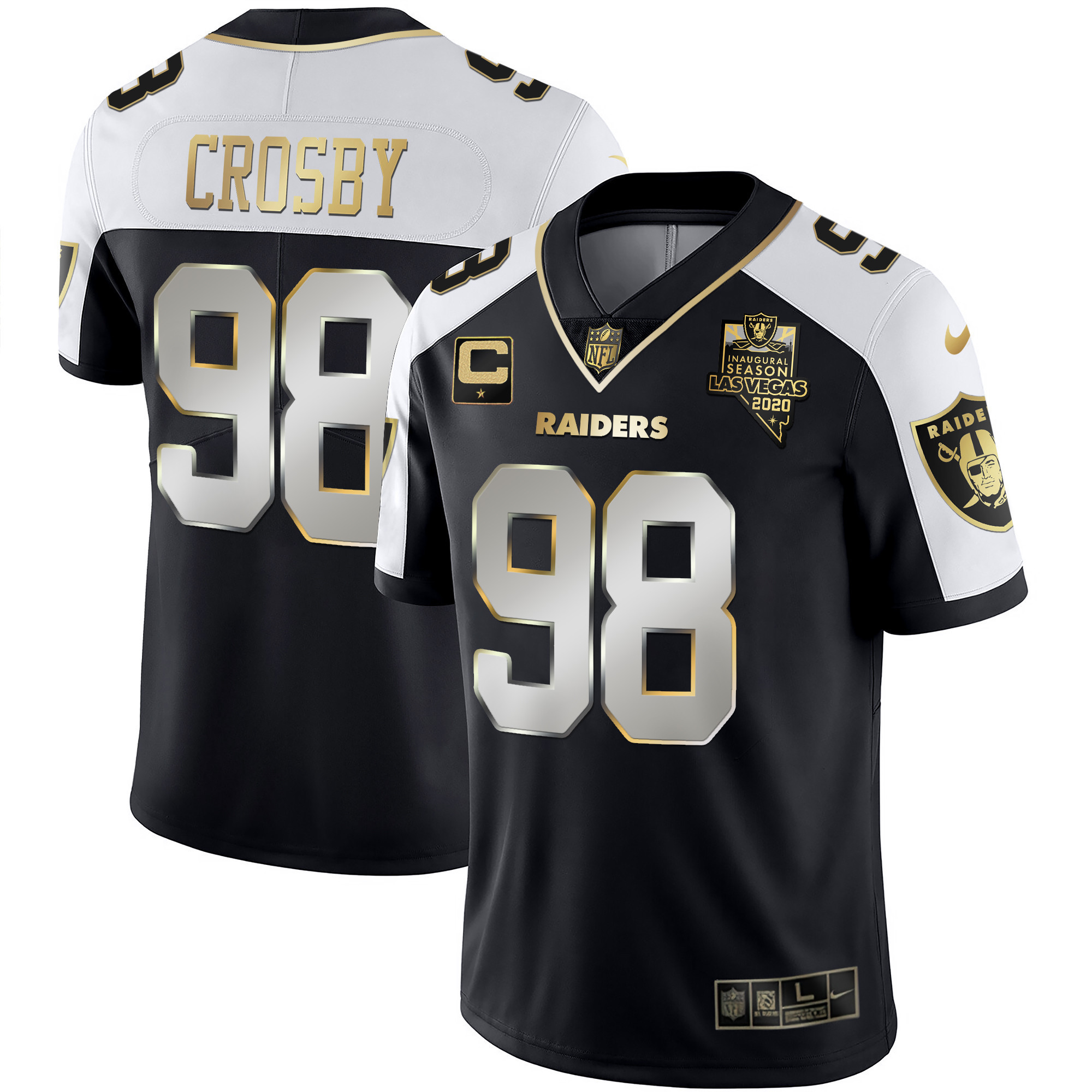 Maxx Crosby Men's Las Vegas Raiders Vapor Gold Alternate Limied Jersey - All Stitched 