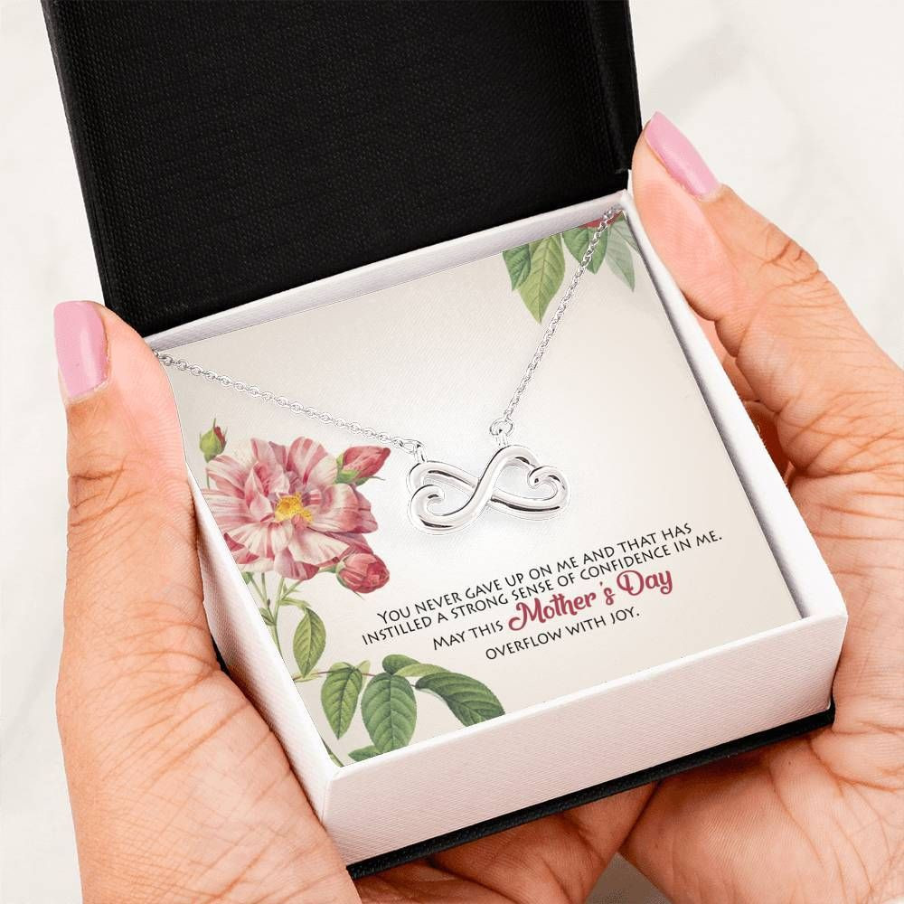 May This Mothers Day Overflow With Joy Infinity Heart Necklace Gift For Mom