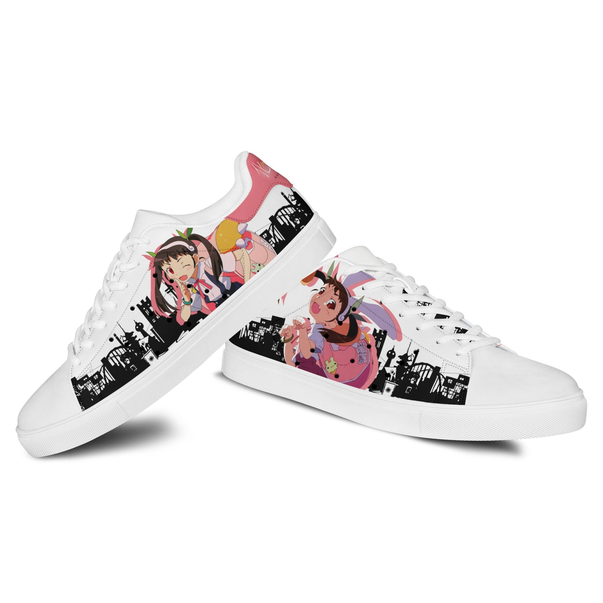 Mayoi Hachikuji Skate Sneakers Custom Anime Bakemonogatari Shoes
