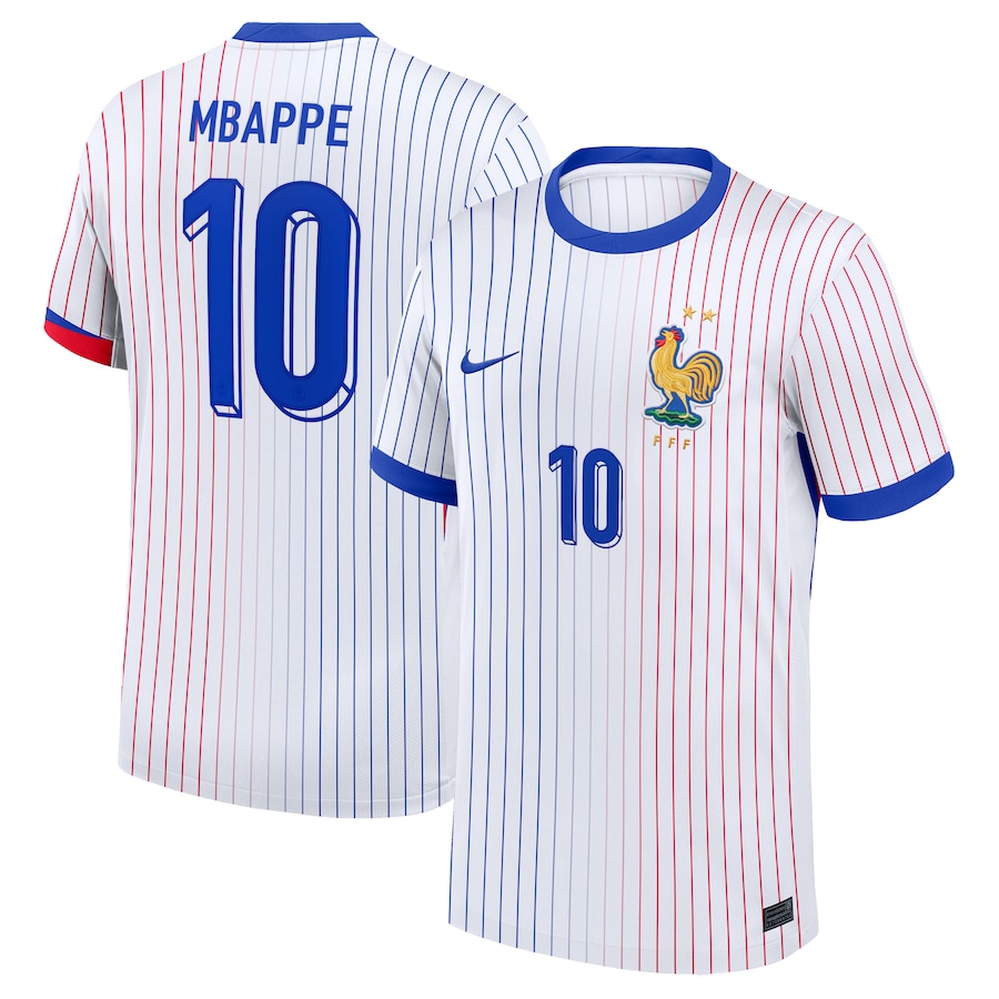 Mbappe Men's France 2024 Stadium Away Soccer Jersey