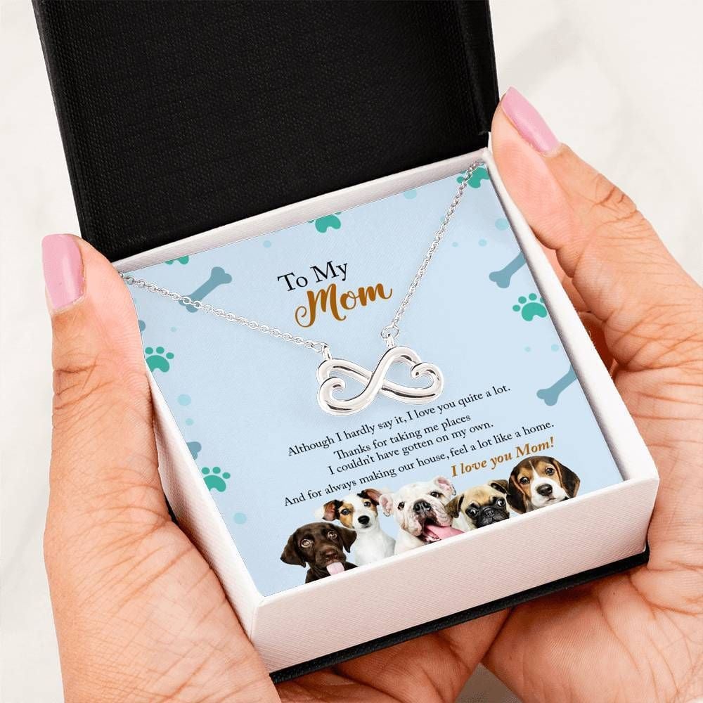 Meaningful Gift For Mom With Message Card Infinity Heart Necklace