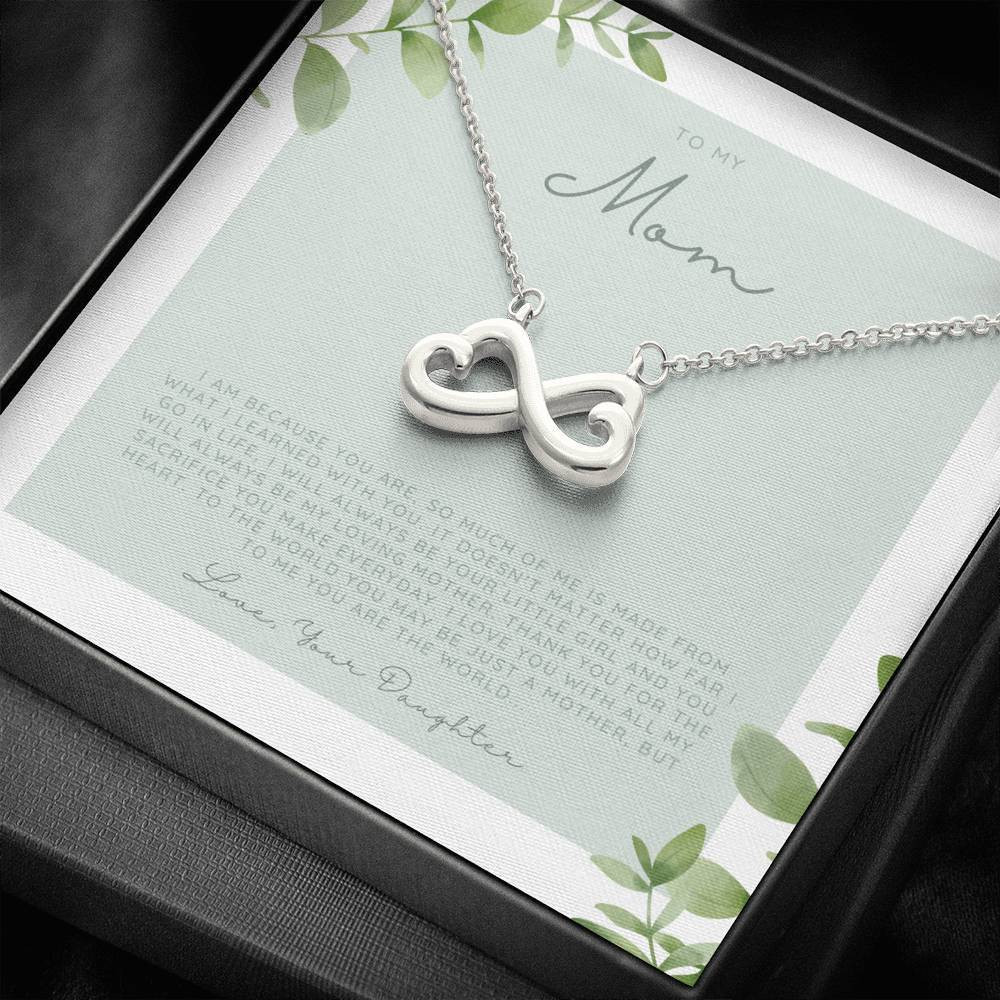 Meaningful Gift For Mom You Are My Sunshine Infinity Heart Necklace