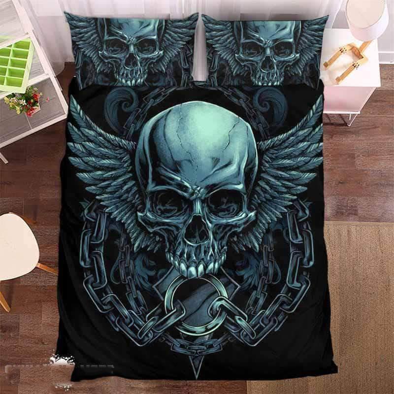 Mechanic Skull 3D Customized Duvet Cover Bedding Set