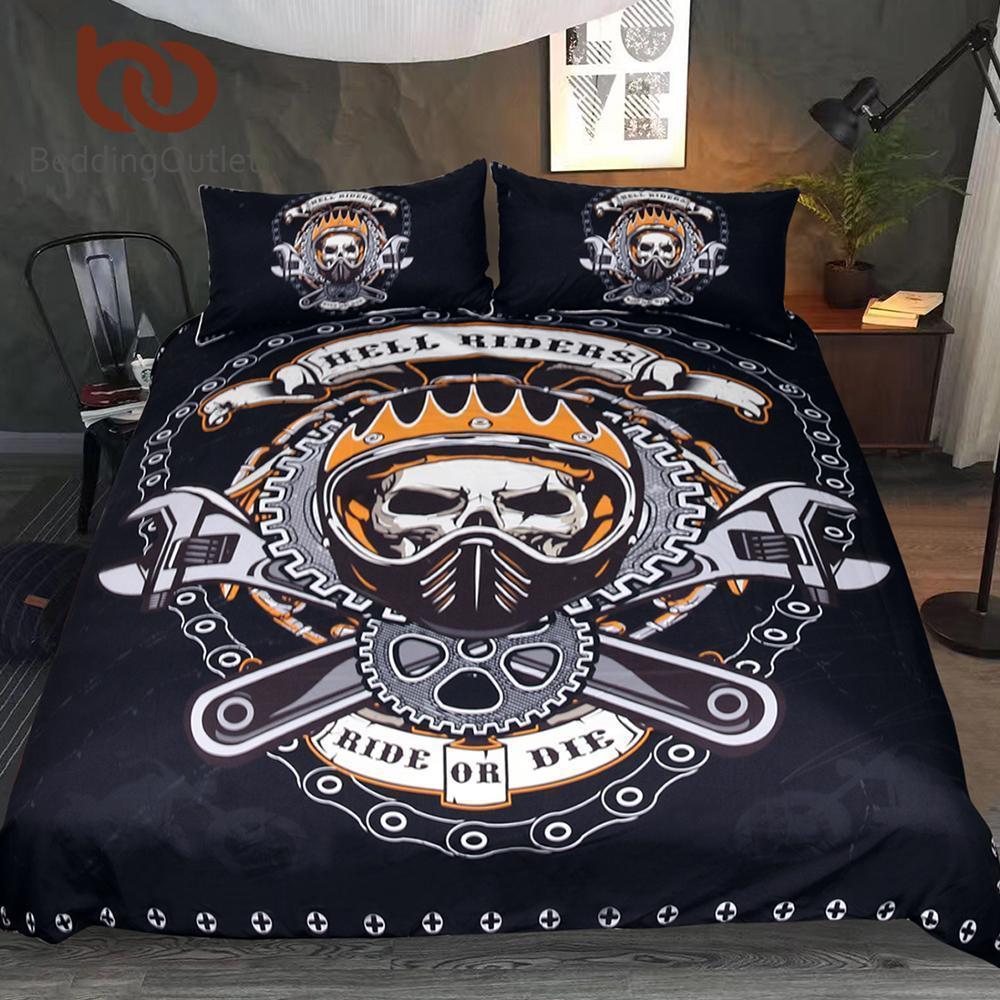 Mechanical Skull 3D Customized Duvet Cover Bedding Set
