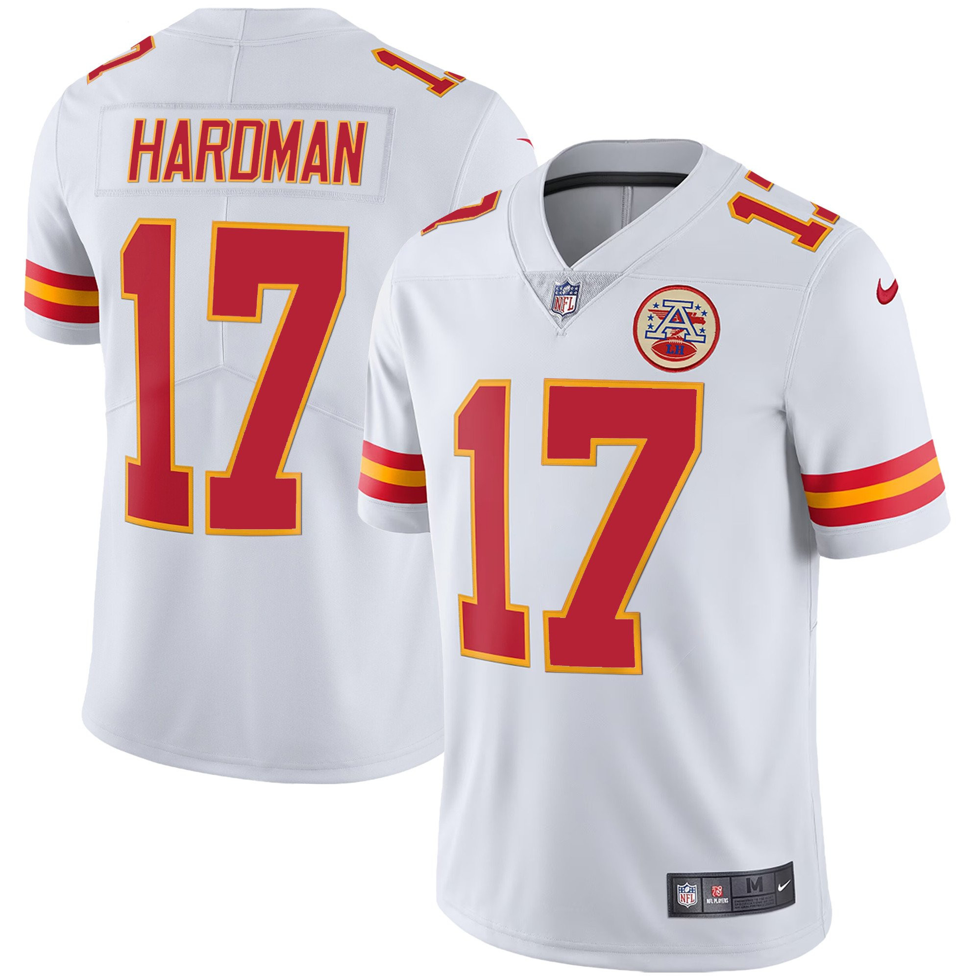 Mecole Hardman Men's Kansas City Chiefs Player Vapor White Jersey - All Stitched 