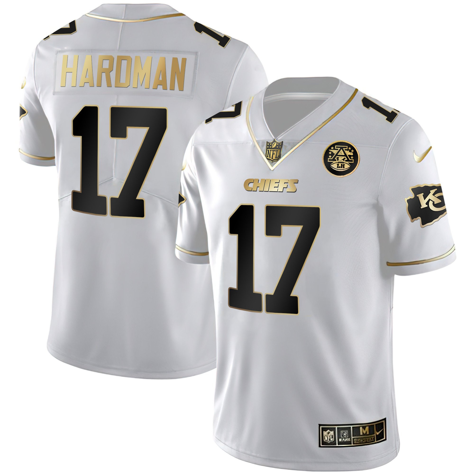 Mecole Hardman Men's Kansas City Chiefs White Gold & Black Gold White Gold Jersey - All Stitched 