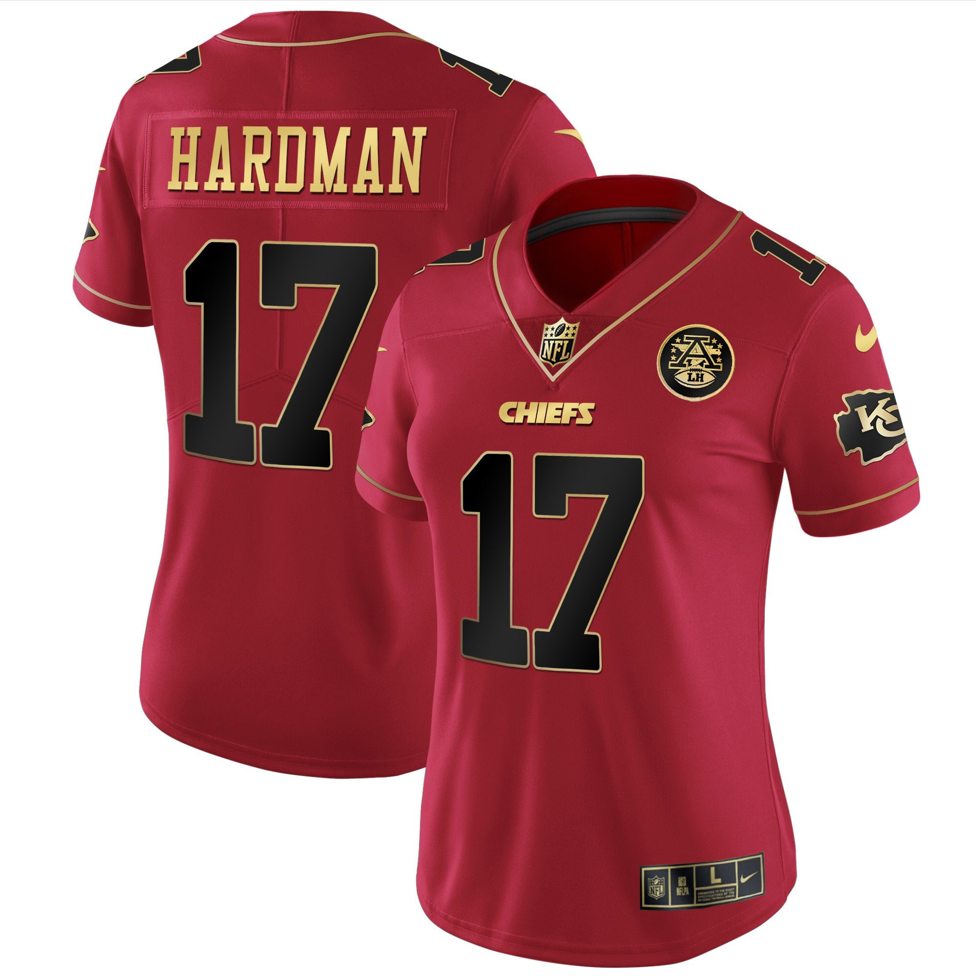 Mecole Hardman Women's Kansas City Chiefs White Gold & Black Gold Red Special Jersey - All Stitched 
