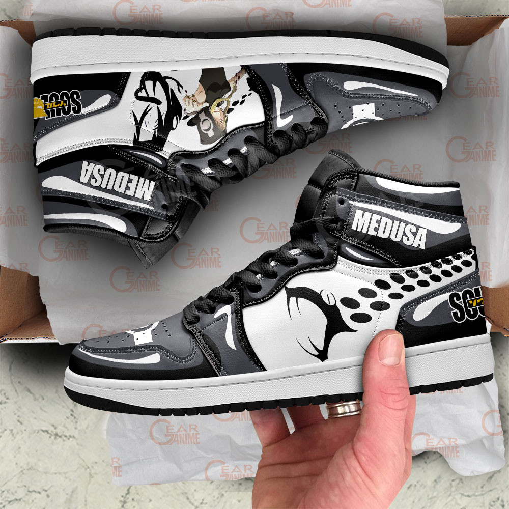Medusa Gorgon JD1s Sneakers Soul Eater Anime Shoes, Air Jordan Hightop