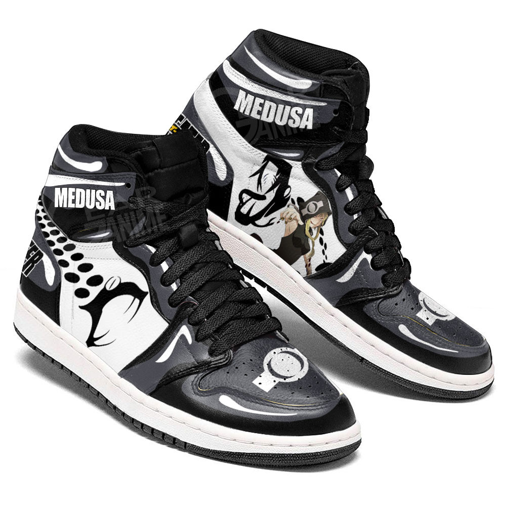 Medusa Gorgon JD1s Sneakers Soul Eater Anime Shoes, Air Jordan Hightop