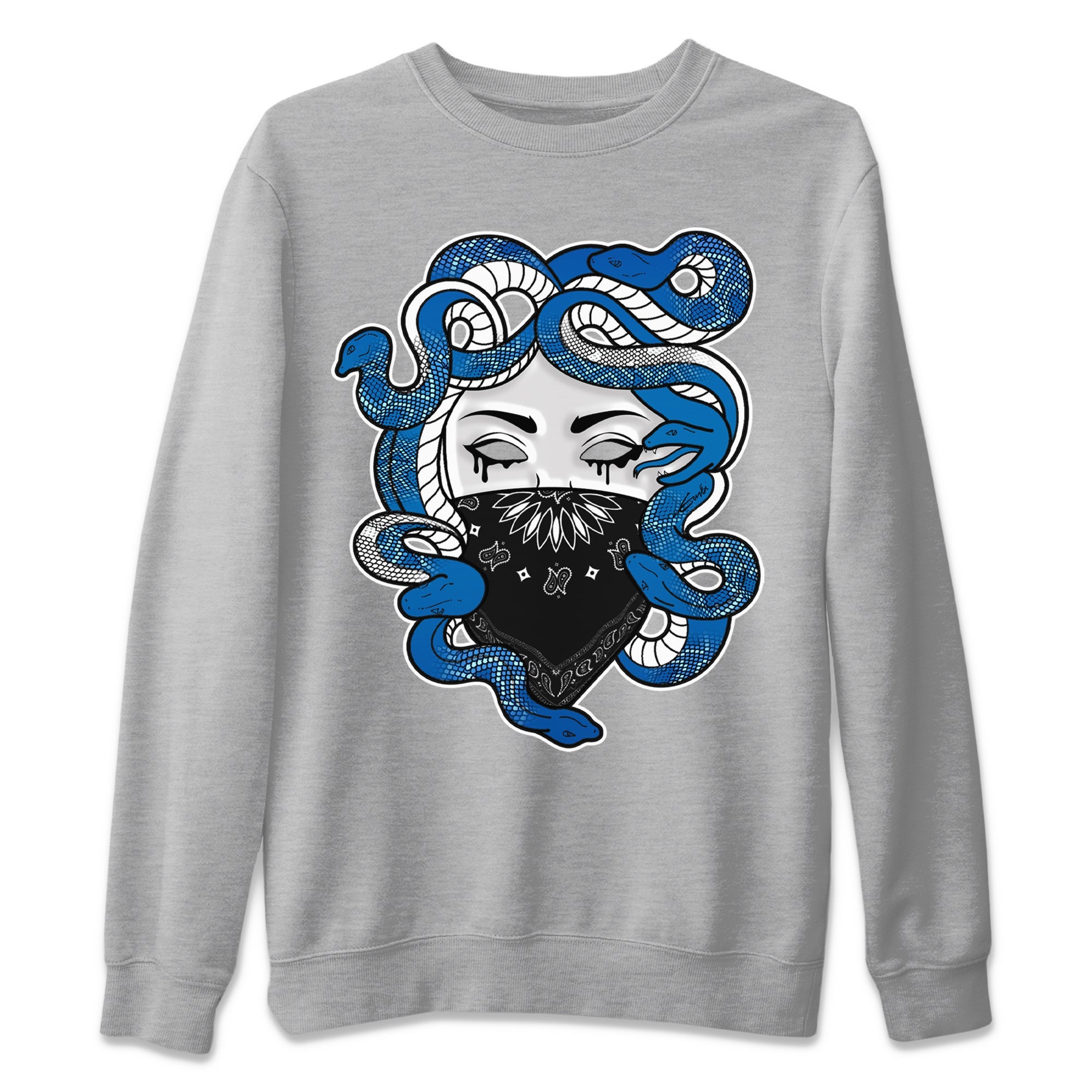 Medusa Unisex Sweater – Air Jordan 1 Dark Marina Blue, Sneakers Matching Sweater