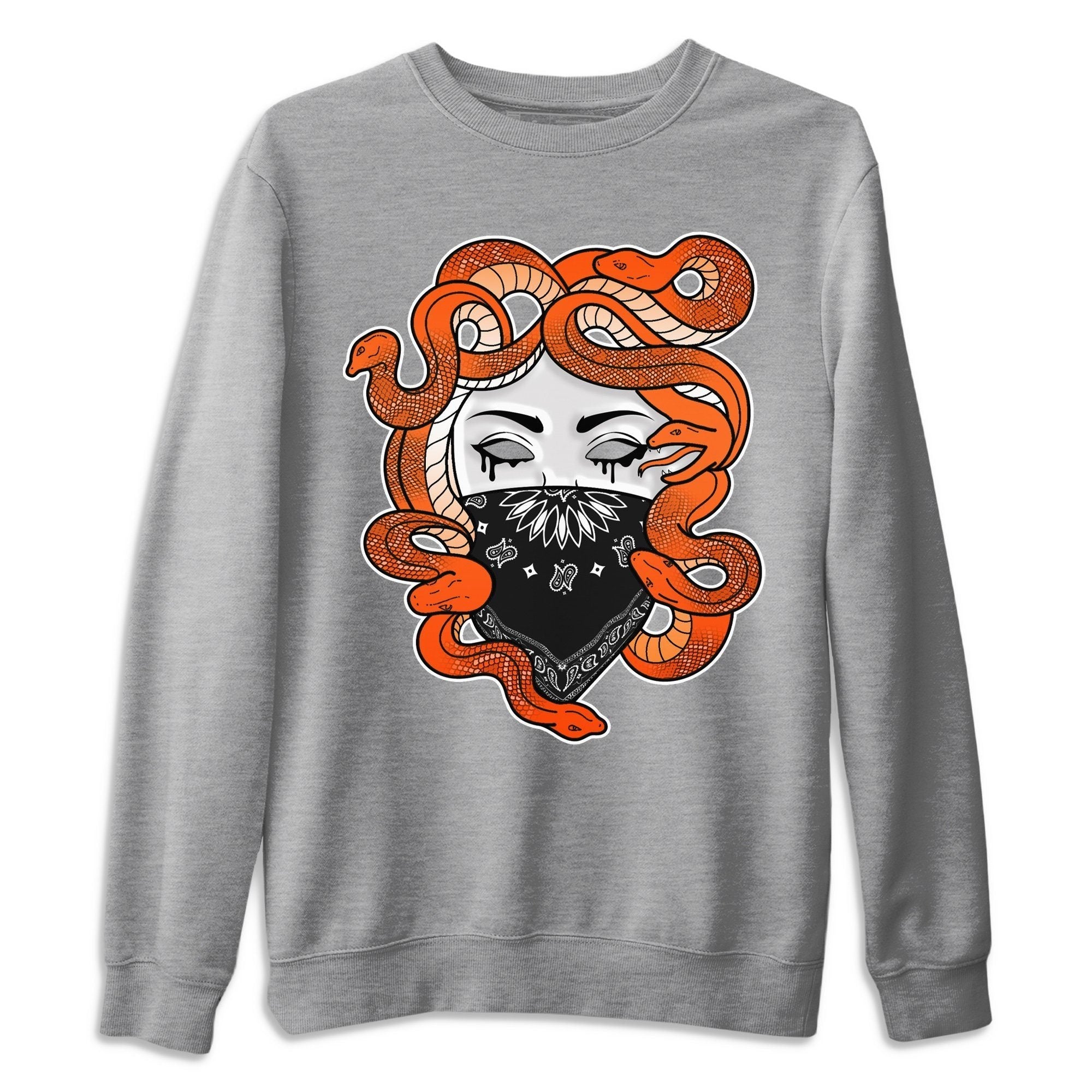 Medusa Unisex Sweater – Air Jordan 1 Electro Orange, Sneakers Matching Sweater