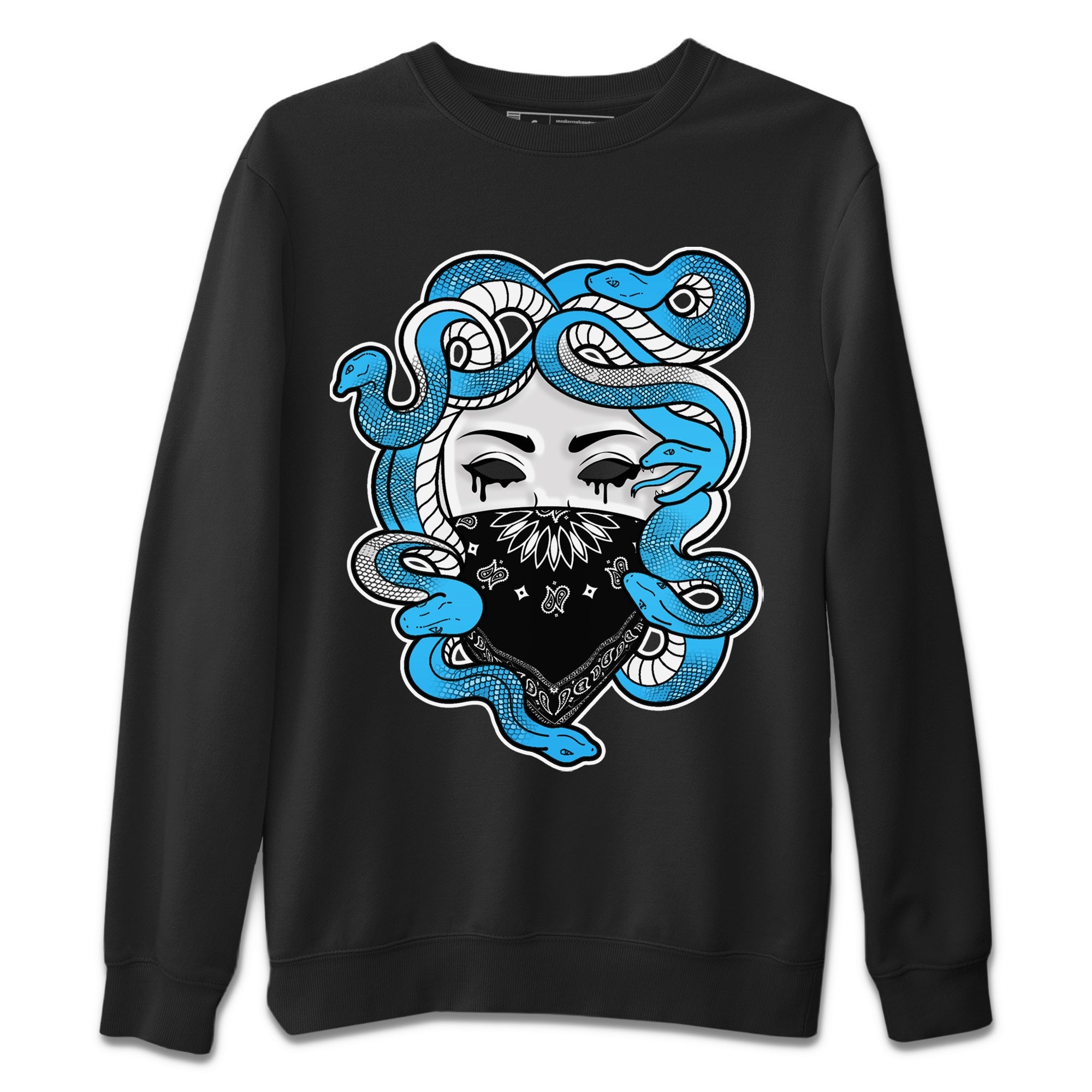 Medusa Unisex Sweater – Air Jordan 1 Powder Blue, Sneakers Matching Sweater